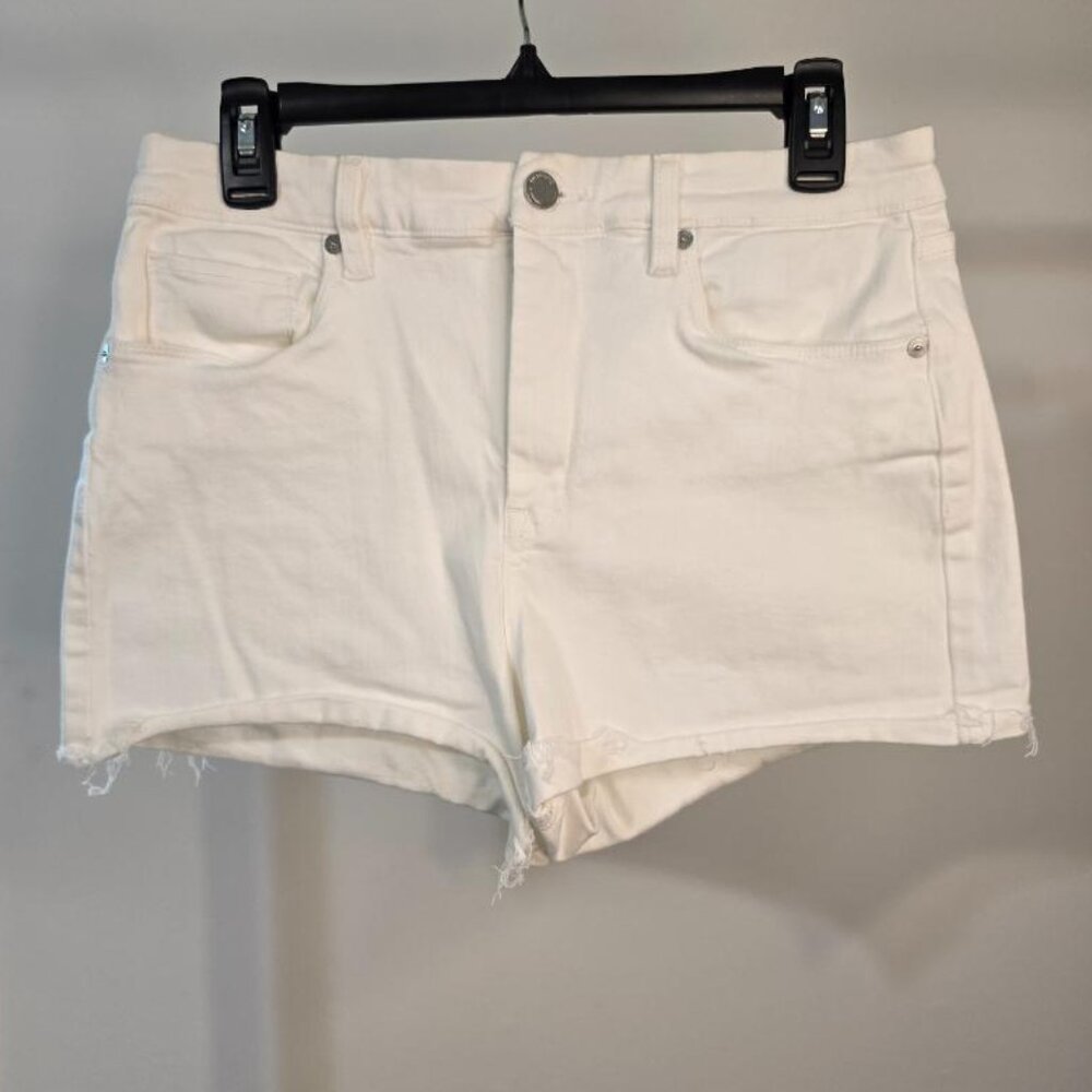 Blanknyc White Cutoff Stretchy Highrise Short Shorts 'The Barrow' 30